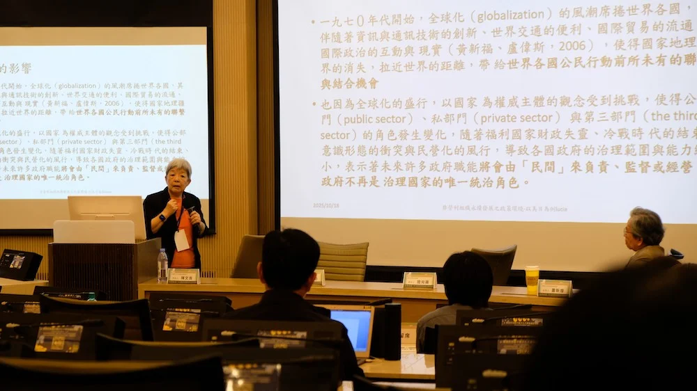 251029 海棠文教基金會顧問陸宛蘋。攝／曾玉婷