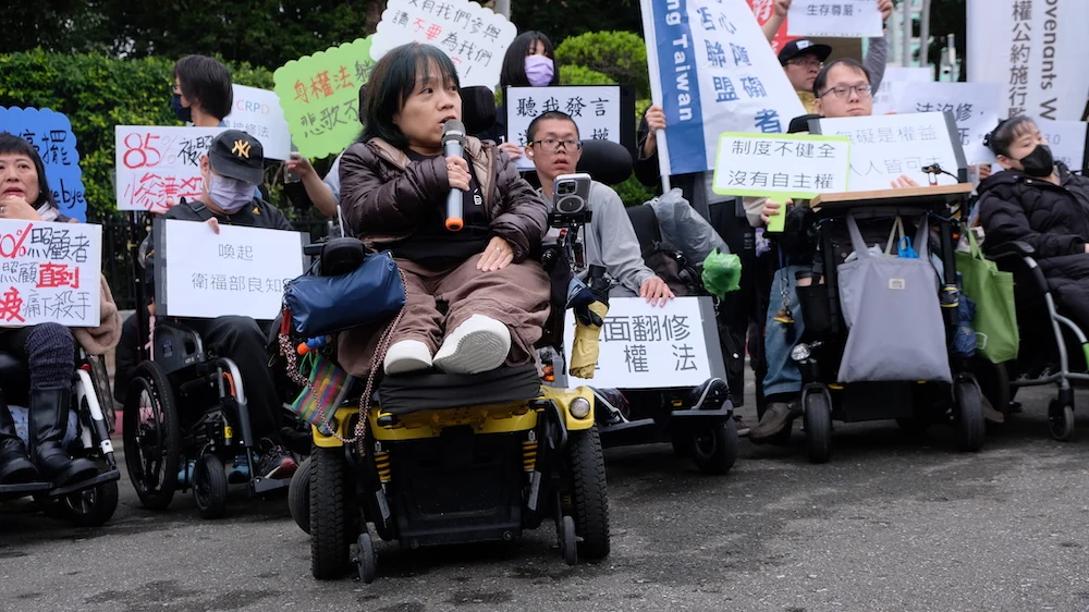 台灣身心障礙者自立生活聯盟祕書長林君潔。攝／曾玉婷