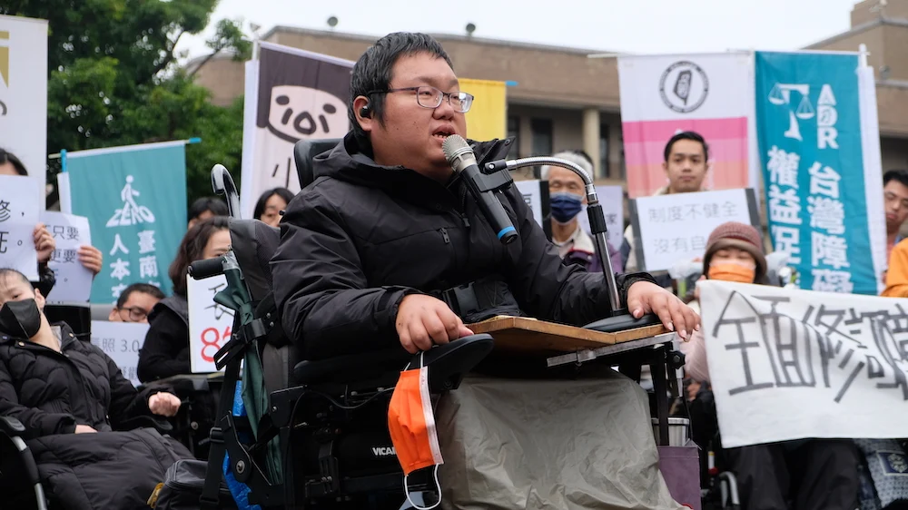 台灣障礙者權益促進會副祕書長劉于濟。攝／曾玉婷