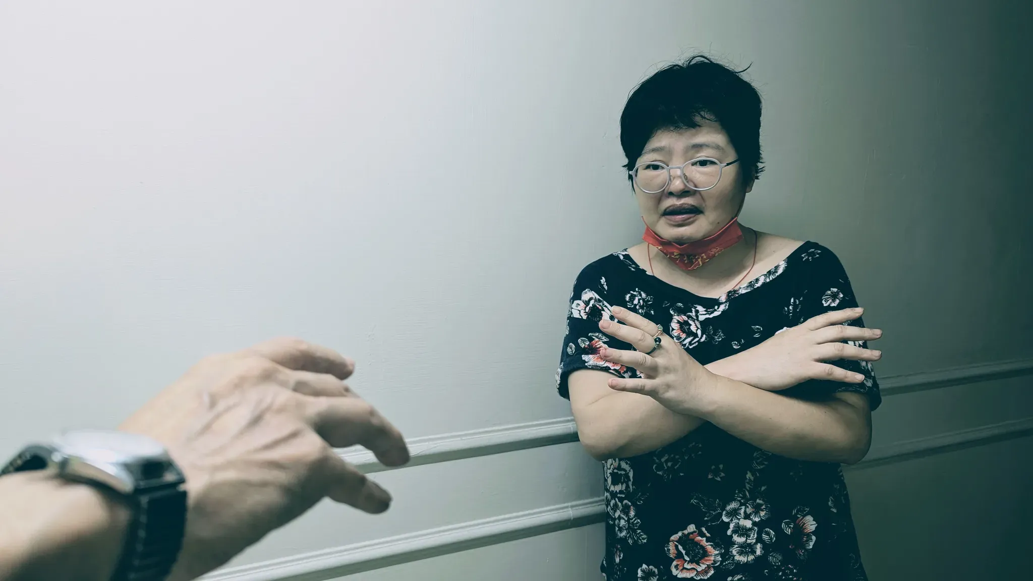 這張照片展示於「住院」的展區，以住民嘟嘟為主角，呈現她住院的經驗。圖／取自蓮心康復之家網站