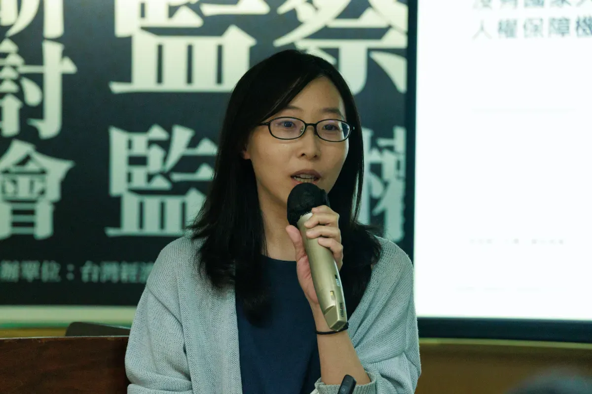 台灣人權促進會祕書長余宜家。攝/何宇軒