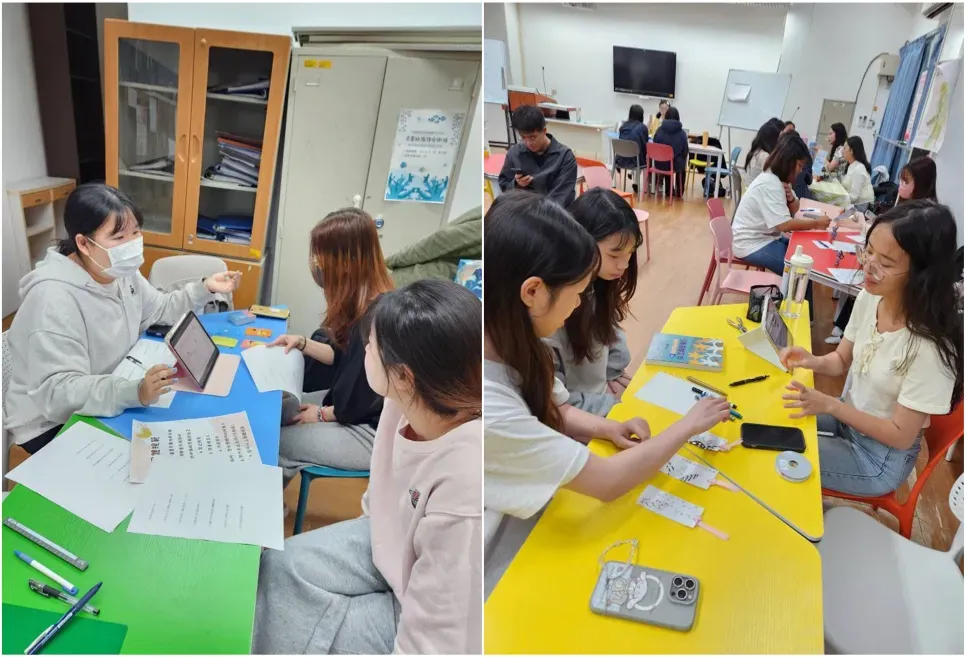 金門大學社工系學生運用課外時間進行演練、體驗團體媒合。示意圖／金門大學社會工作學系 fb 粉專