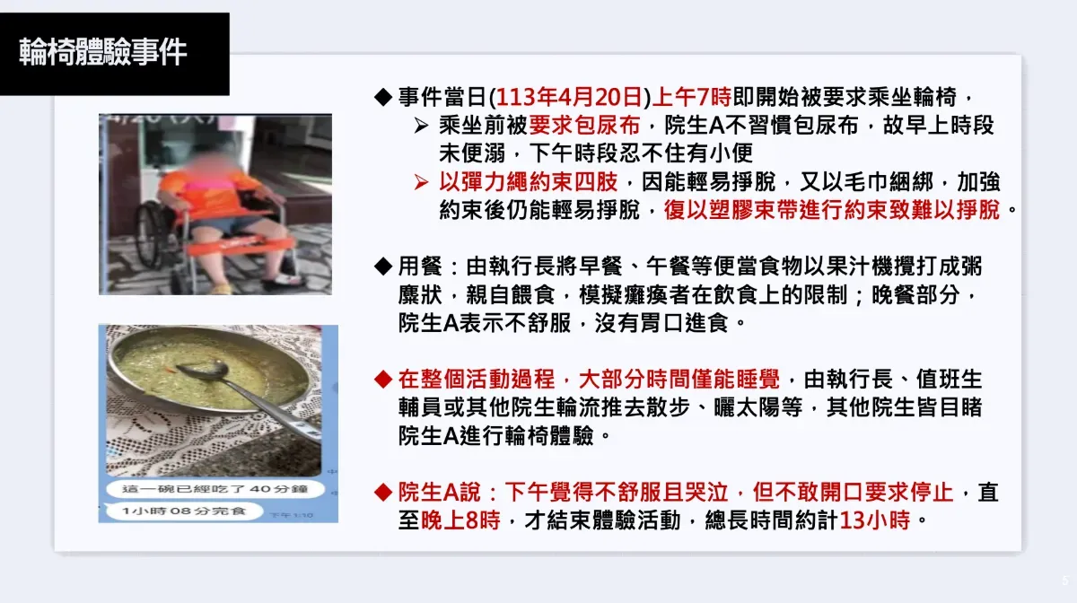 花蓮禪光育幼院虐童事件發生經過之一。圖／取自監察院報告